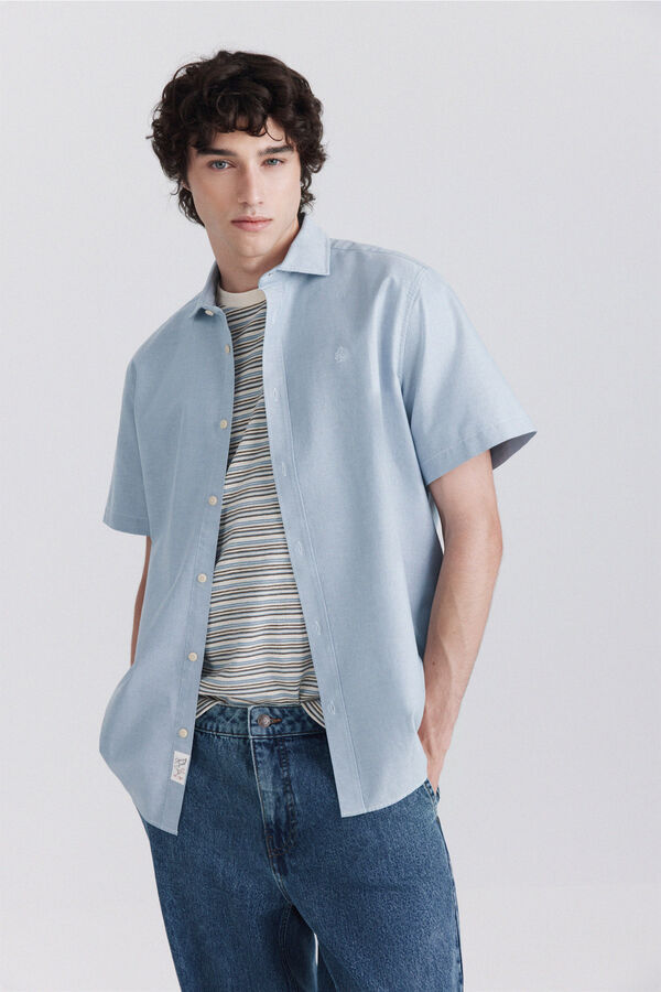 Springfield Camisa oxford leve azul