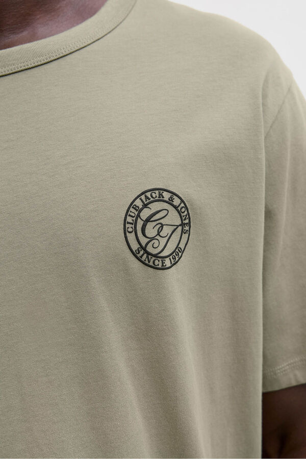Jack & Jones camiseta b&aacute;sica e descontra&iacute;da cinzento