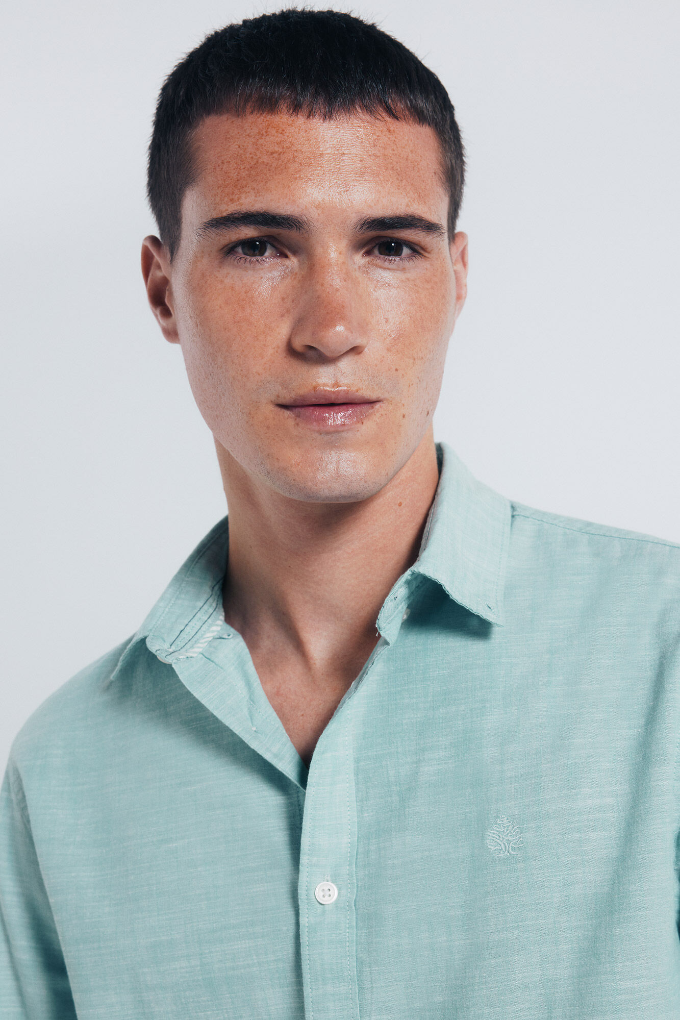 Springfield Camisa de algod&atilde;o Slub