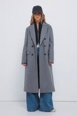 Springfield Sobretudo longo trespassado cinzento