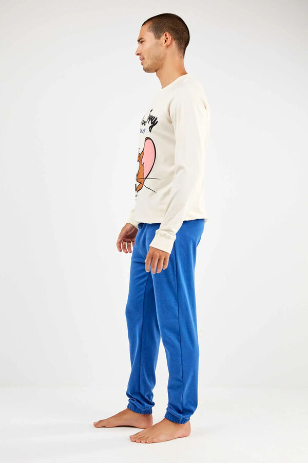 Gisela Conjunto de pijama malha Tom & Jerry bege