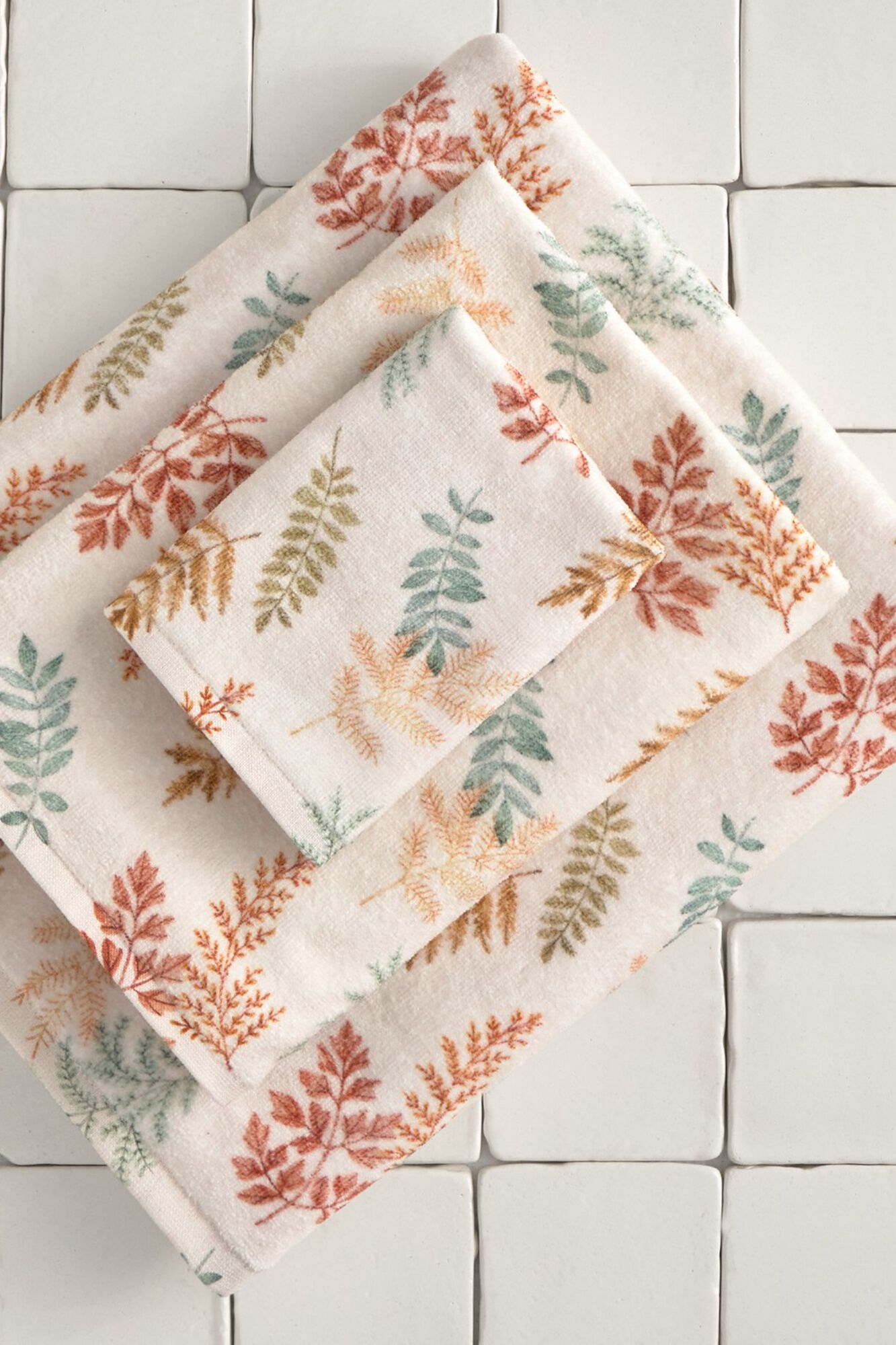 Textura Toalha turca estampado floral