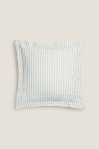 Womensecret Gingham cotton cushion cover blue