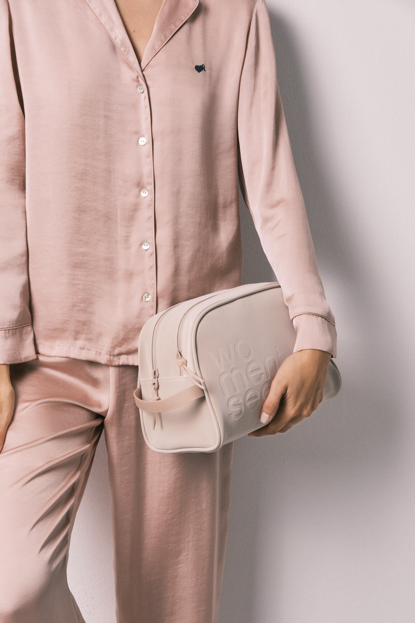 Women'secret Necessaire grande com fecho-&eacute;clair duplo bege