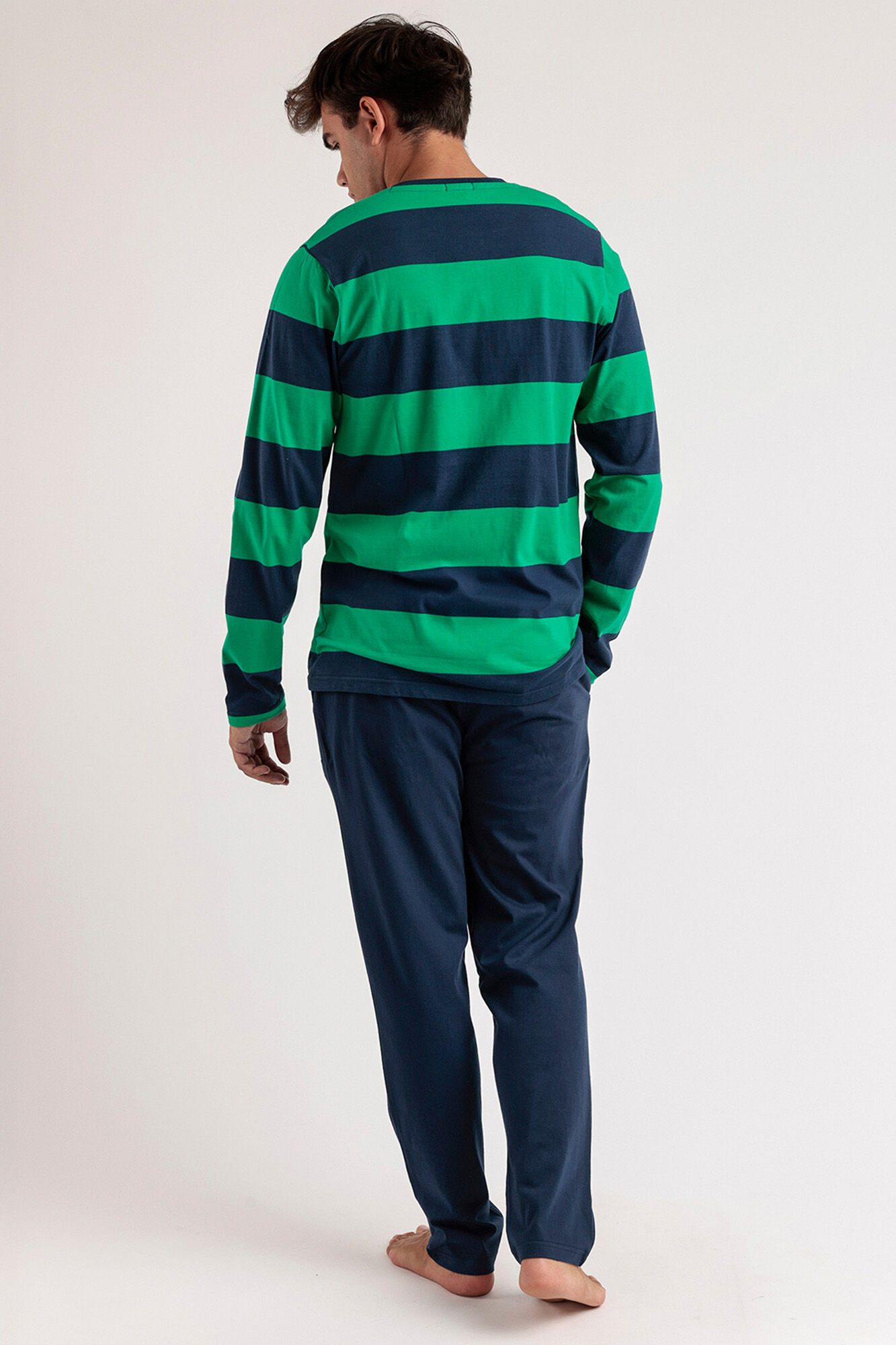 Admas Pijama comprido riscas Rugby Paddington para homem