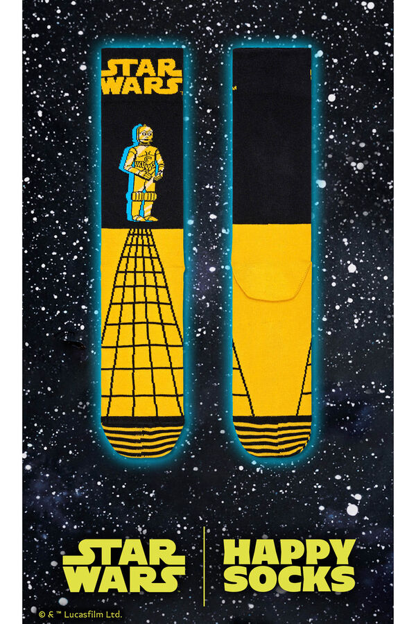 Happy Socks Meias C-3PO de Star Wars preto