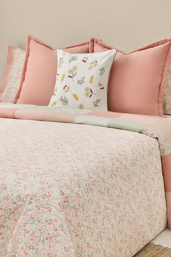 Textura Capa nórdica algodão patchwork rosa