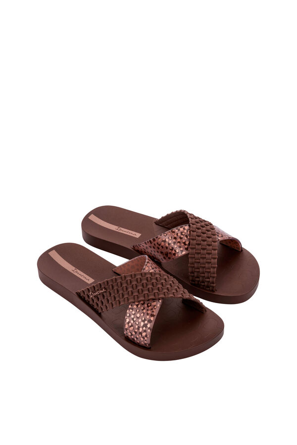 Ipanema Sand&aacute;lias cruzadas estampado animal cru