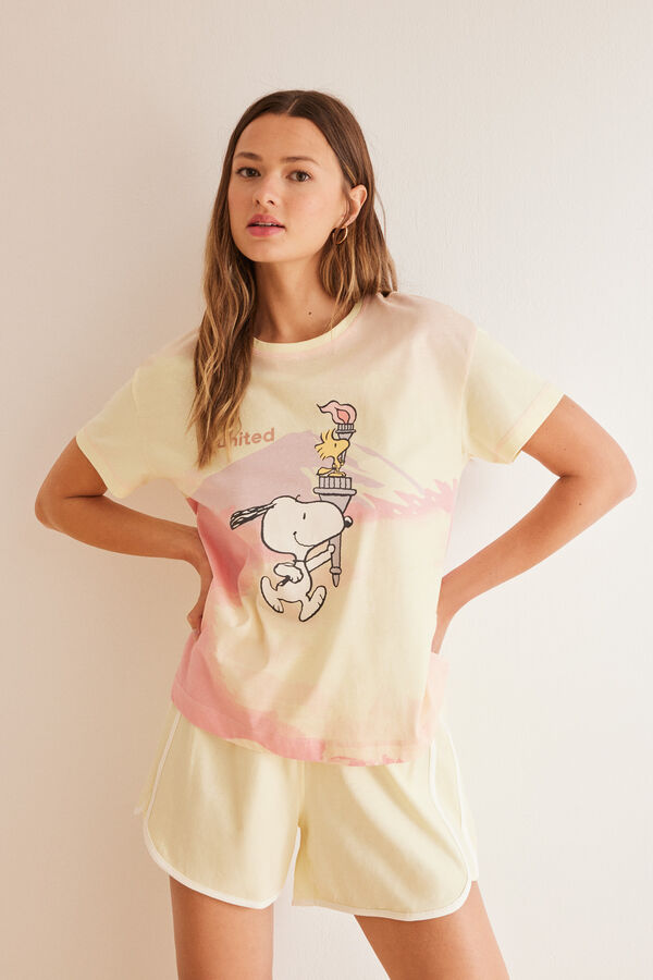 Womensecret Pijama corto 100% algodón Snoopy estampado