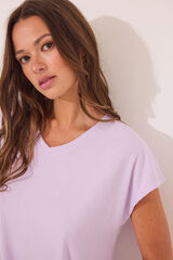 Women'secret Pijama capri canelado de viscose rosa