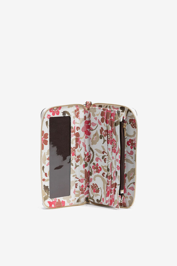 Vilanova Bolsa com efeito floral em couro rosa