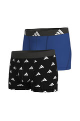Adidas Pacote de 2 boxers de algodão Active Flex azul