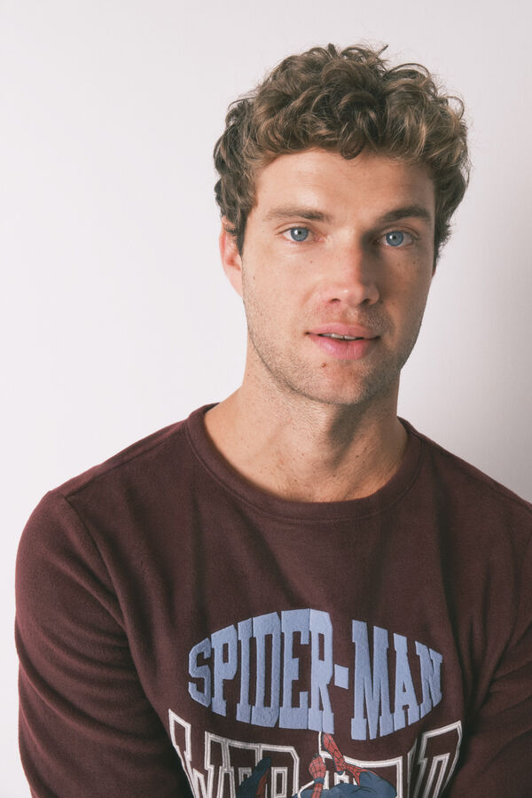 Women'secret Pijama comprido masculino polar vermelho do Homem-Aranha vermelho