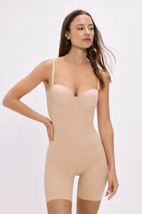 Ivette Bridal Body Ivette Bridal copa C costas descobertas com decote pronunciado em nude