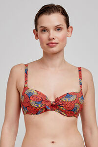 Gisela Top de biquíni com estampado tribal