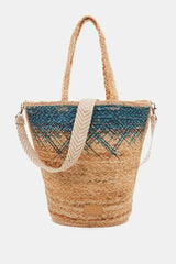 Womensecret Large Summer Song raffia basket bag blue