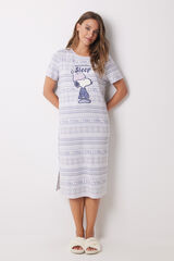 Womensecret Camisón midi súper soft Snoopy blanco