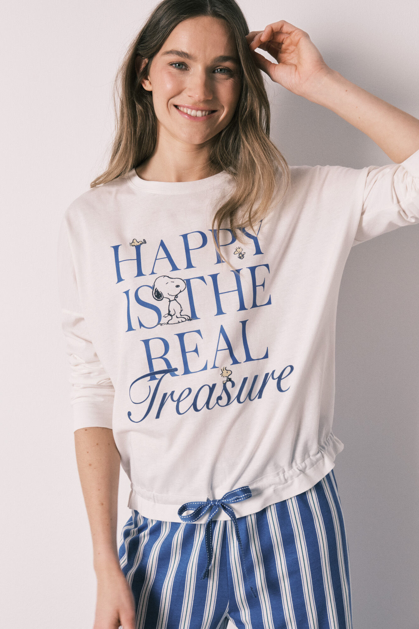 Women'secret Pijama comprido em algod&atilde;o Snoopy Happy