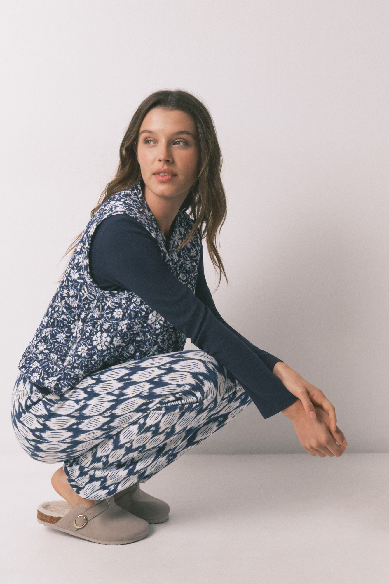 Women'secret Pantal&oacute;n largo estampado boho