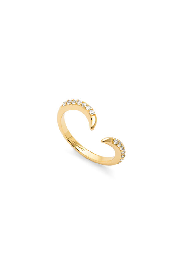 Singularu Peak Scarlett Spark Gold-Plated Silver Ring printed