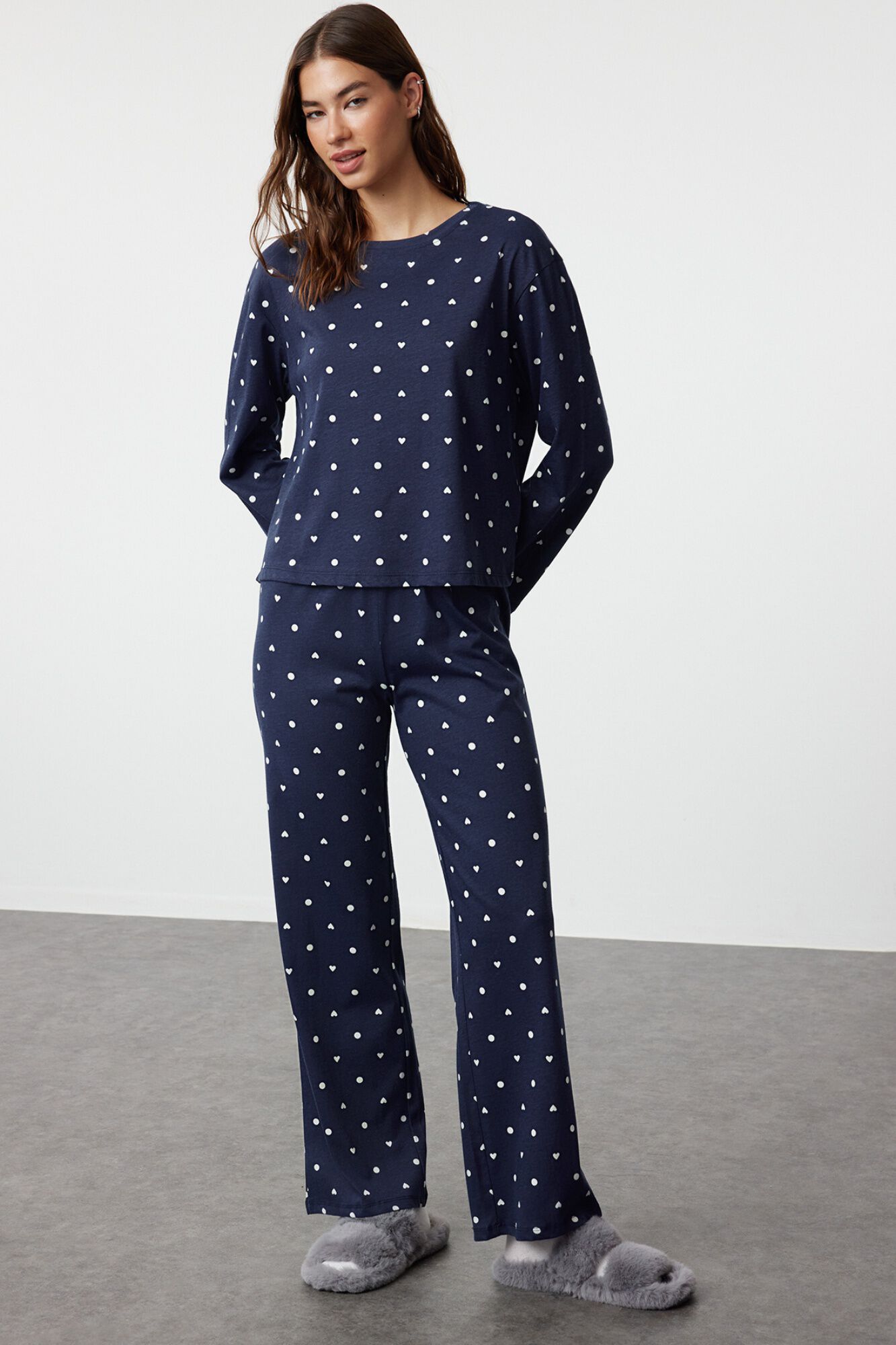 Trendyol Pijama com estampado de cora&ccedil;&otilde;es