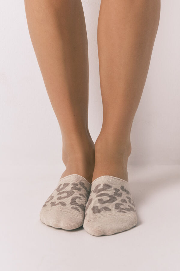 Women'secret Pacote com 3 meias de oncinha slip- on  estampado