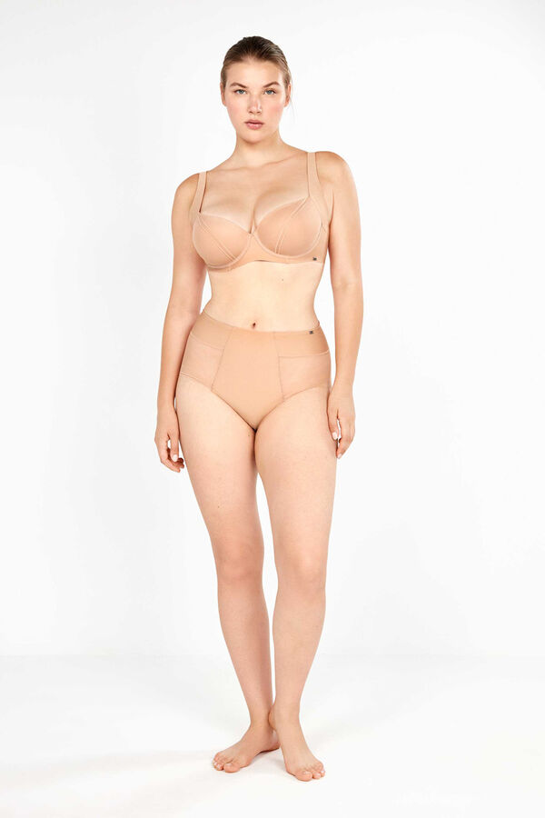 Gisela High-waisted invisible lace panty nude