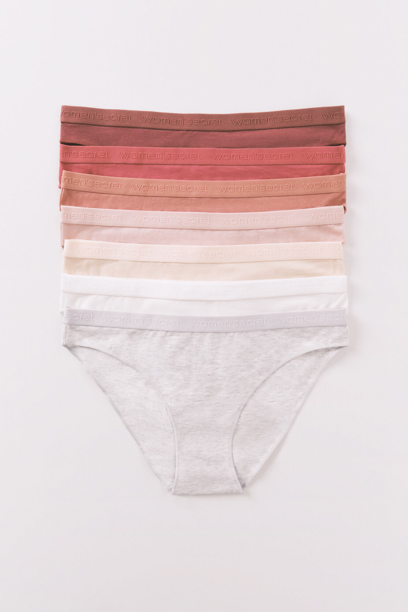 Women'secret Pack 7 bragas cl&aacute;sicas algod&oacute;n multicolor