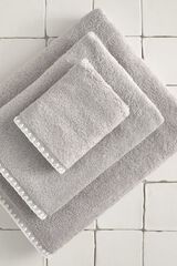 Textura Toalha de banho com pesponto decorativo cinzento