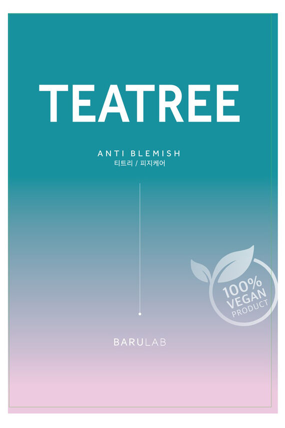 Mascarilla de tejido vegana con extracto de árbol de té