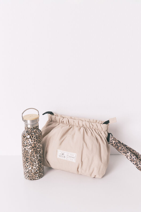 Women'secret Nécessaire pequena de nylon com estampa de animal cru