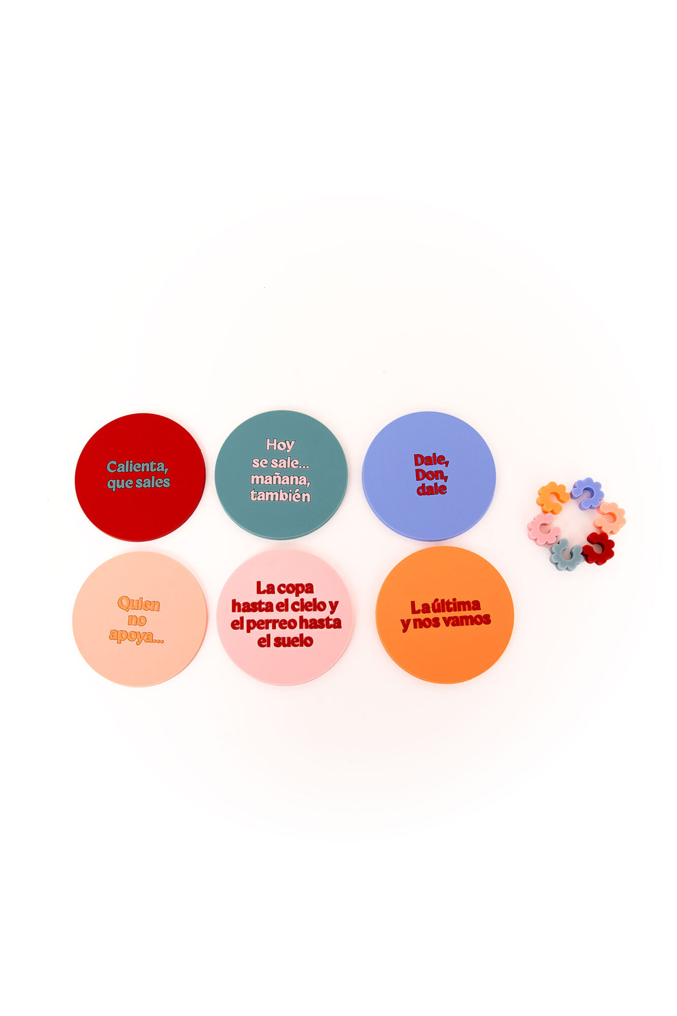 Mr. Wonderful Conjunto de 6 porta-copos + 6 identificadores de copas - Que a festa comece!