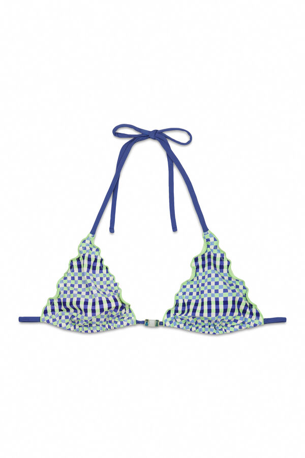 Women'secret Top biqu&iacute;ni triangular cortina estampado geom&eacute;trico estampado