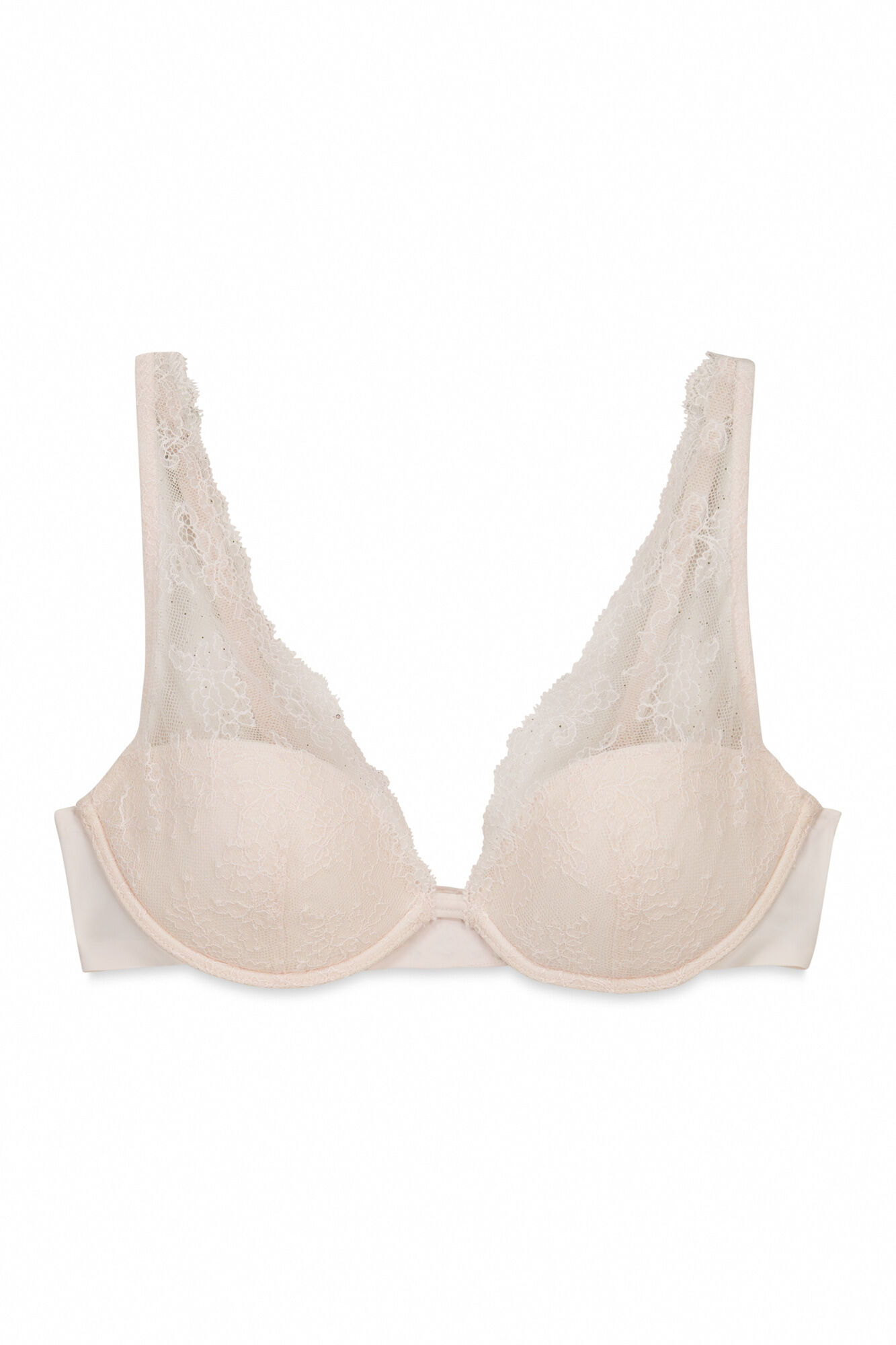 Women'secret Sujetador halter encaje rosa INTUITIVE