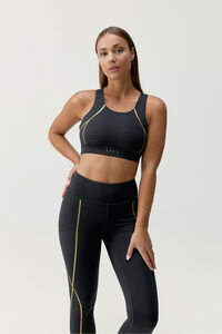 Born Living Yoga Top Dourado Preto