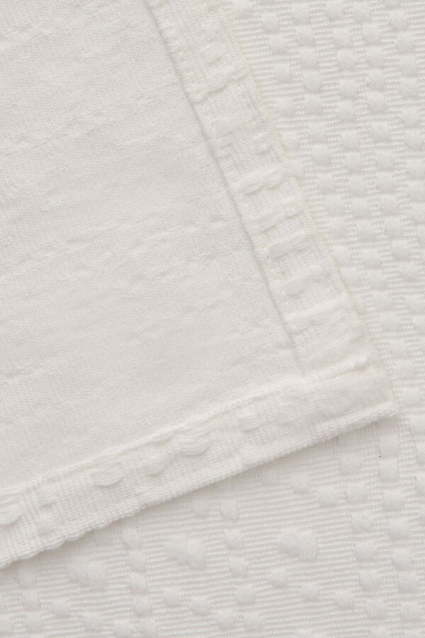 Textura Edredom jacquard de algodão branco