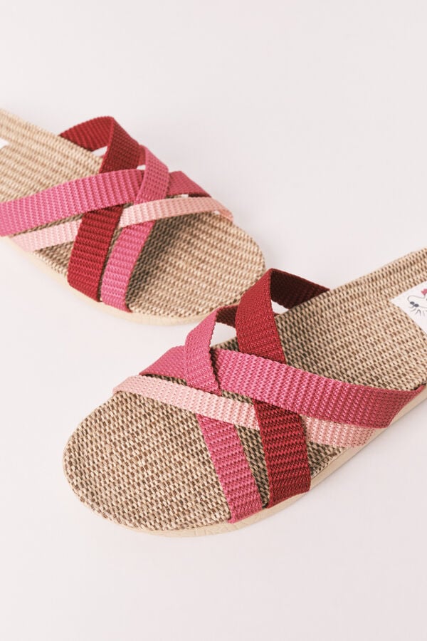 Women'secret Sand&aacute;lias multi tiras coloridas vermelho