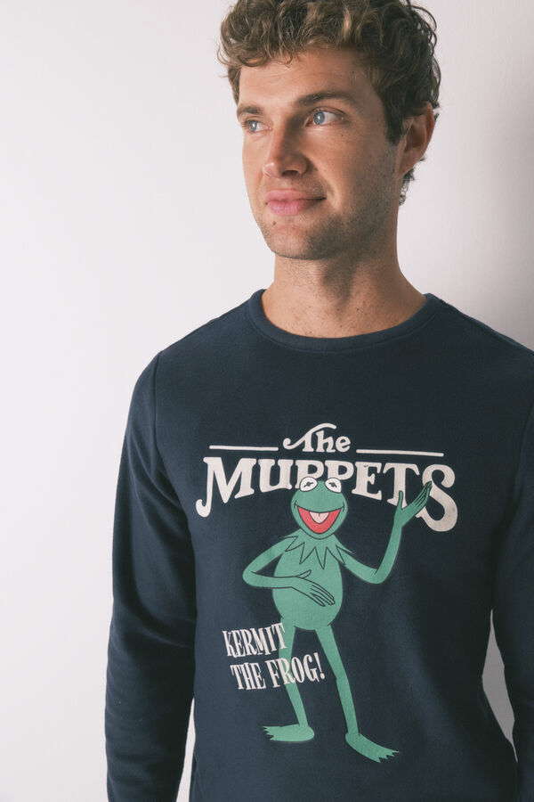 Women'secret Pijama comprido masculino polar Blue Muppet azul