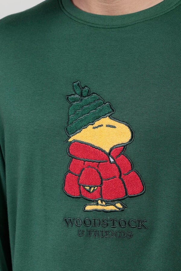 Admas Pijama Masculino Classic Peanuts A verde