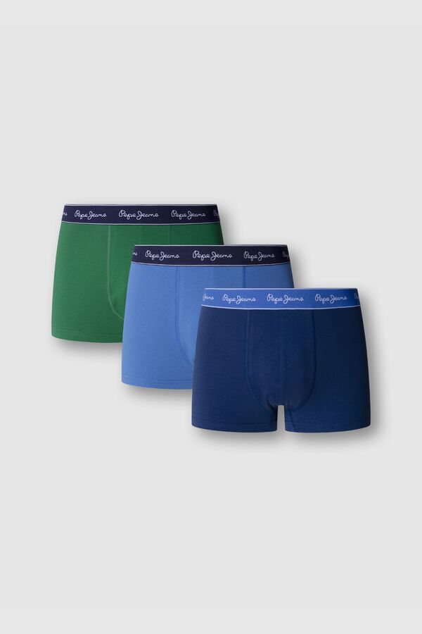 Pepe Jeans Pack 3 boxer lisos azul