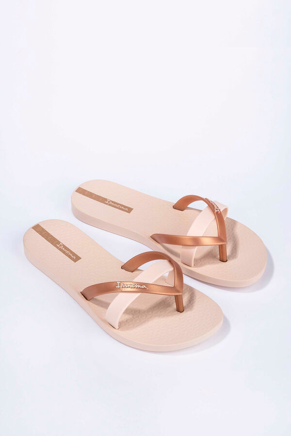 Ipanema Chinelo tradicional com tira extra bege