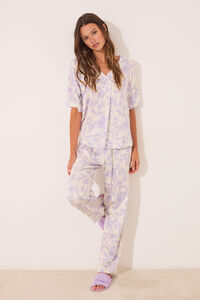 Women'secret Pijama comprido longo de viscose estampado