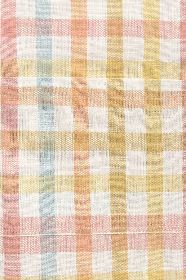 Textura Avental de algodão xadrez estampado