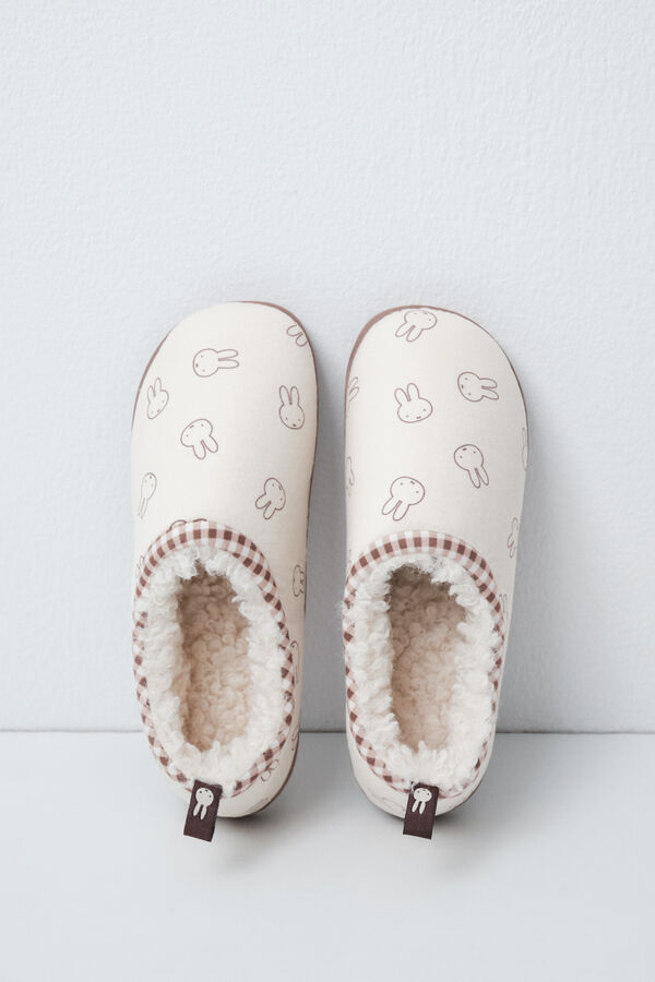 Women'secret Zapatillas casa cerradas Miffy marfil