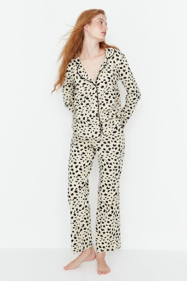 Trendyol Pijama con estampado animal estampado