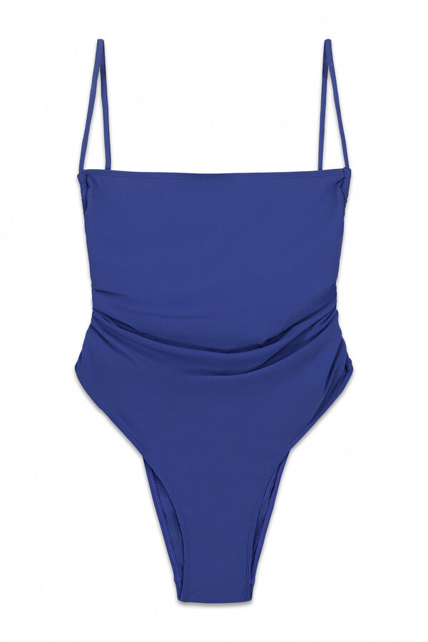 Women'secret Fato de banho azul com franzido lateral  azul