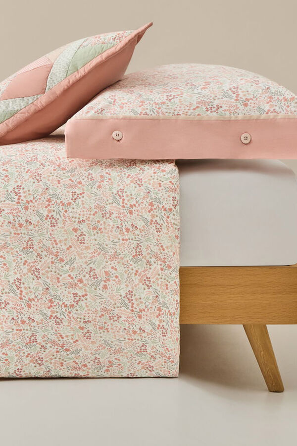 Textura Capa nórdica algodão patchwork rosa