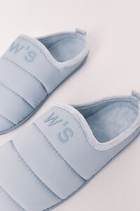 Women'secret Chinelos de quarto acolchoados azuis