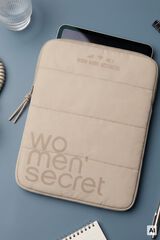 Women'secret Capa para tablet acolchoada bege cru