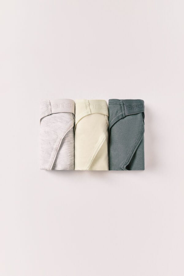 Women'secret Pack 3 cuecas cl&aacute;ssicas de algod&atilde;o mix logo multicolour